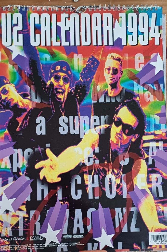 U2 kalender ZOOROPA, Divers, Calendriers, Enlèvement ou Envoi, Calendrier mensuel, Neuf