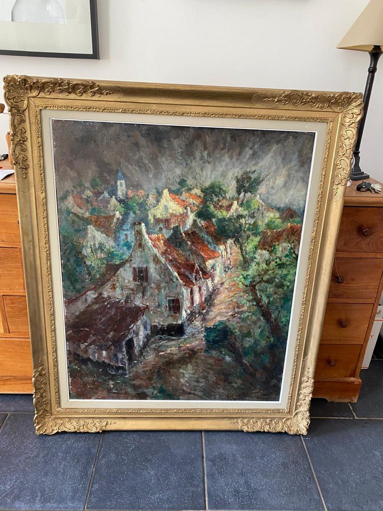 Grand tableau belge – Van Asbrouck – Huile sur toile – XXᵉ s, Enlèvement