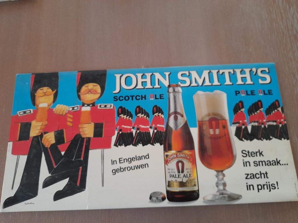 Kartonnen bord john smith's pale ale, Ophalen of Verzenden