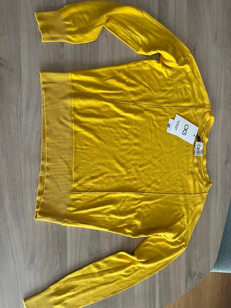 Pull jaune ocre CKS taille M, Enlèvement ou Envoi, Porté, Taille 38/40 (M), Jaune