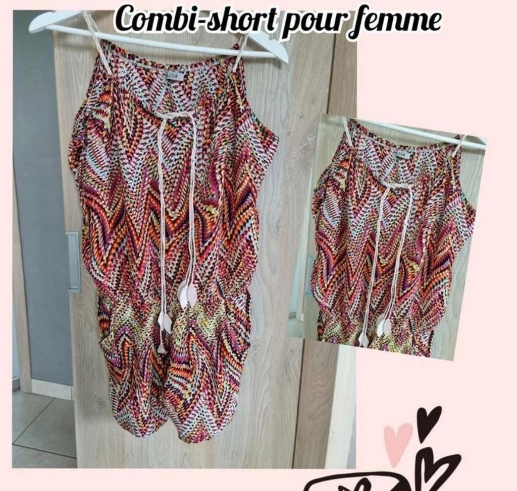 Combi-short court pour femme, Enlèvement ou Envoi, Porté, Courts