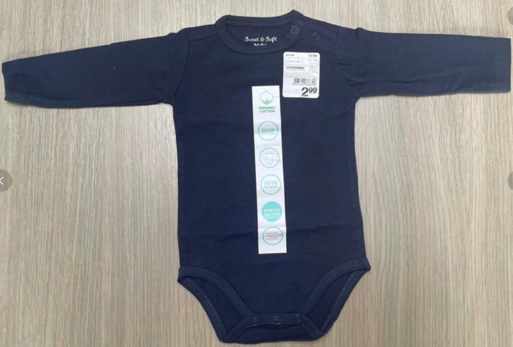Romper maat 50, Nacht- of Onderkleding, Nieuw, Ophalen of Verzenden, Jongetje