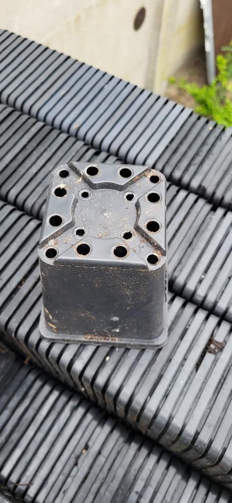 Plastiek bloempotten p9, 9 x 9cm, Tuin en Terras, Ophalen, Gebruikt, Vierkant, Binnen