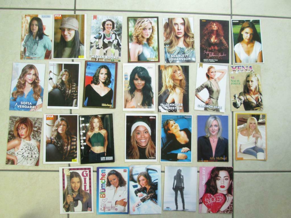 26 prenten/foto's/postkaarten zangeressen en filmsterren, Verzamelen, Verzenden, Foto