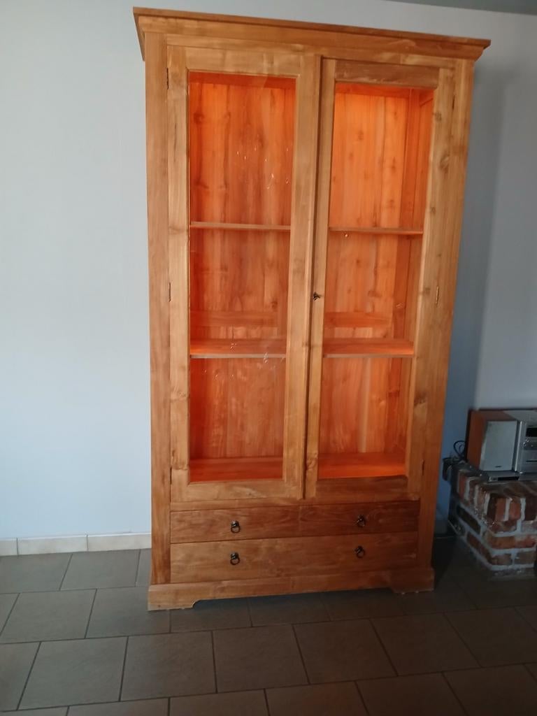Vitrine en teck, Maison & Meubles, Armoires | Vitrines, Enlèvement, Teck