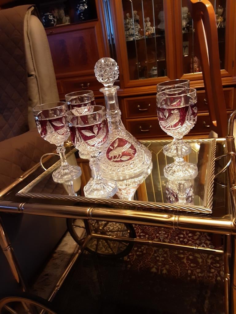 Cristal glazen en karaf, Enlèvement