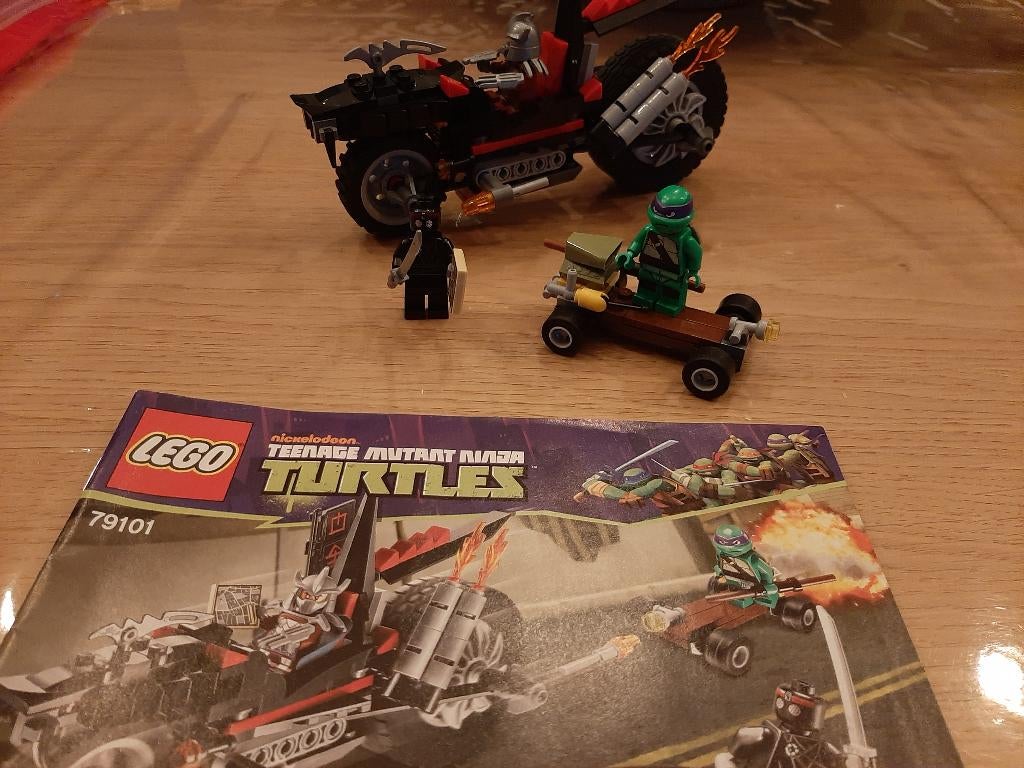 Lego Ninja Turtles Set 79101 Shredder's Dragon Bike, Ophalen of Verzenden, Zo goed als nieuw, Complete set, Lego