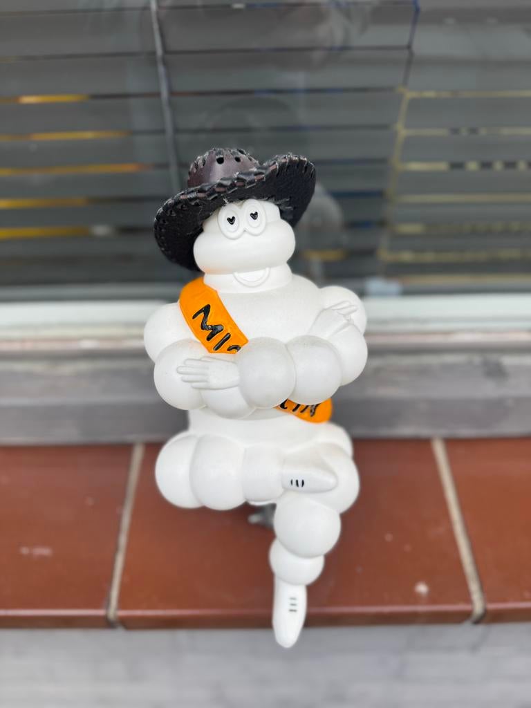 Michelin Bibendum Cowboy pop, Verzamelen, Ophalen of Verzenden, Gebruikt, Reclamebord
