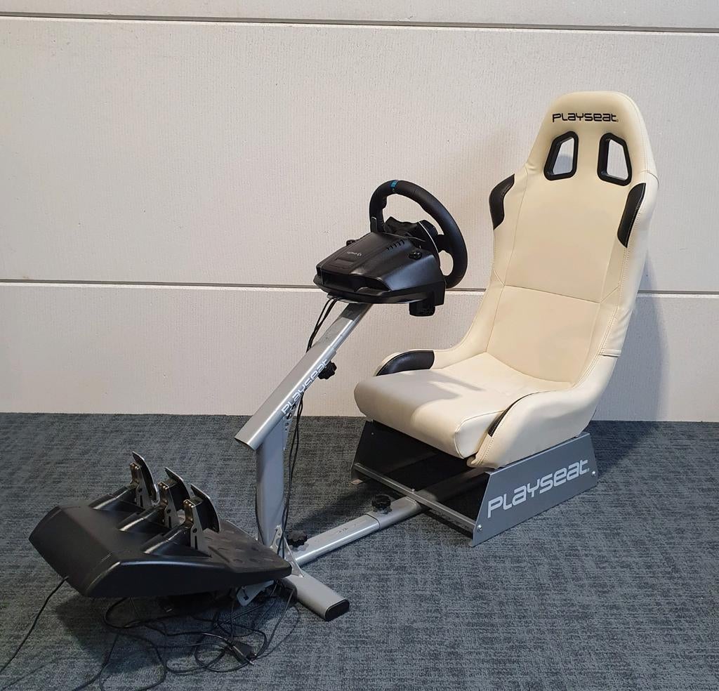Playseat wit leer + Logitech G29 PS4 / PS5, Ophalen of Verzenden, Refurbished