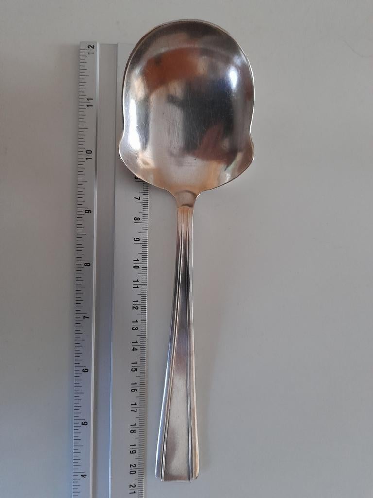 Verzilverde art deco aardappellepel, Antiek en Kunst, Ophalen of Verzenden