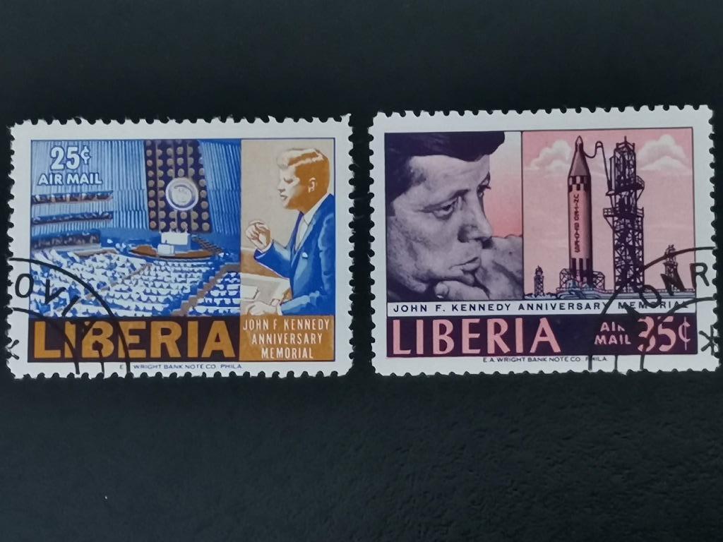 Libéria 1966 - Commémoration du président Kennedy, Enlèvement ou Envoi, Autres pays, Affranchi