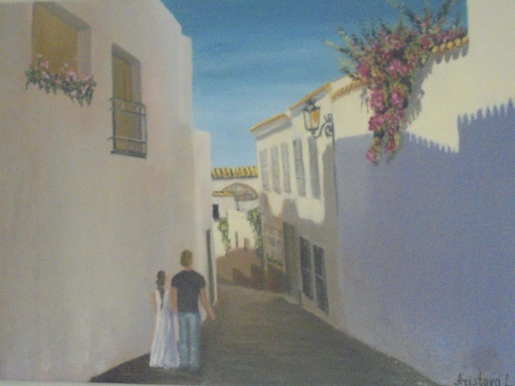 olieschilderij Osuna Spanje (50x70), Ophalen of Verzenden