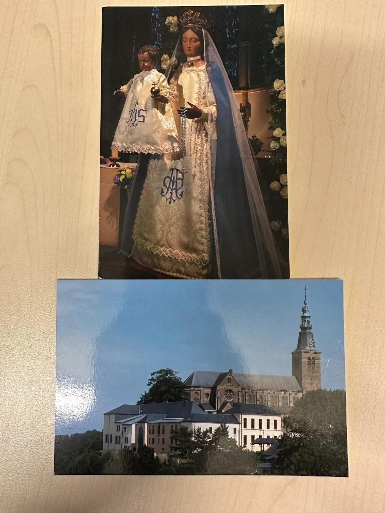 2 postkaarten Florenville Eglise Notre Dame de l'Assemption, Ophalen of Verzenden, 1980 tot heden, Ongelopen, Luxemburg