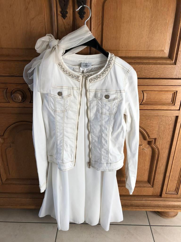Jurk en vestje feestkleding communie rtb, Ophalen, Meisje, RTB, Zo goed als nieuw