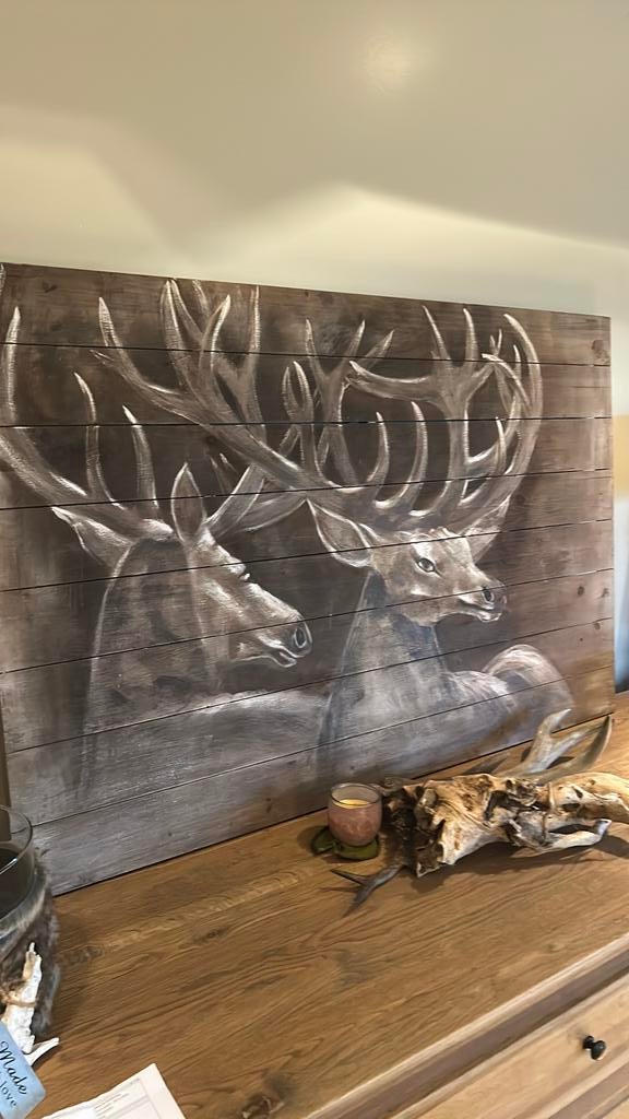 Kunstwerk op houten drager, Enlèvement, Comme neuf
