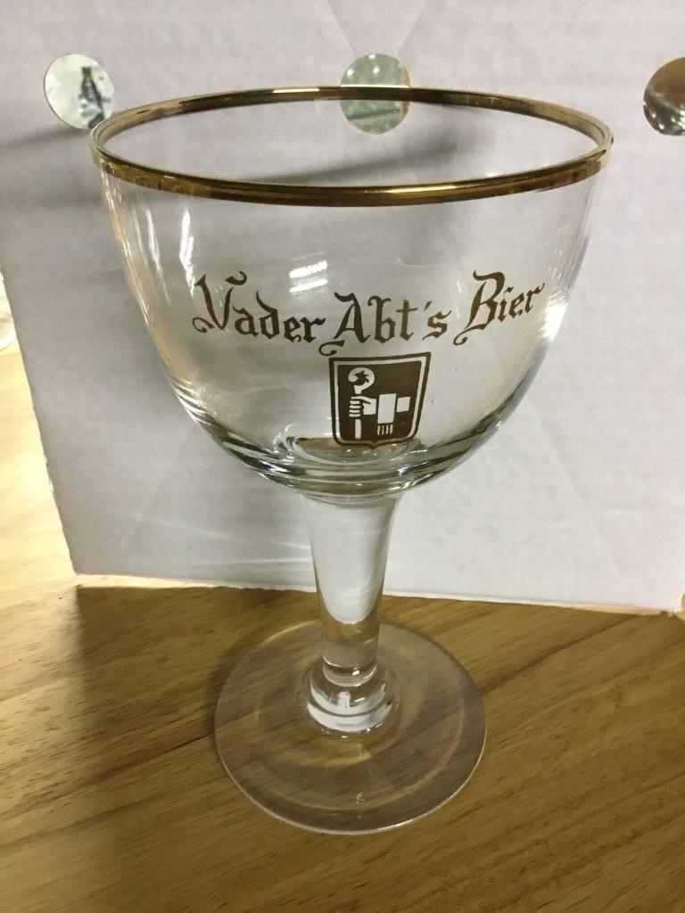 Verre Vader abt’s bier fabriquée chez les trappistes d achel, Ophalen of Verzenden, Gebruikt, Bierglas