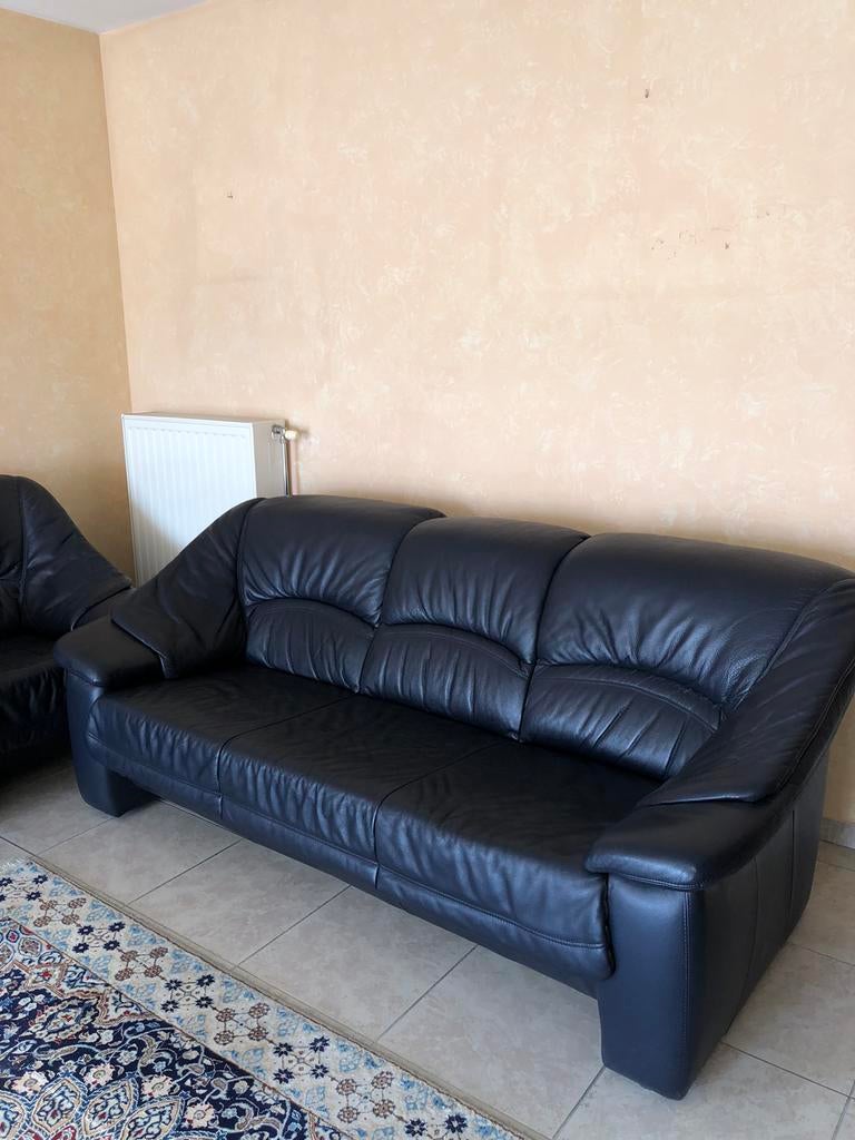 3 Lederen zetels (1 relax zetel), Huis en Inrichting, Zetels | Zetels, Ophalen, Zo goed als nieuw