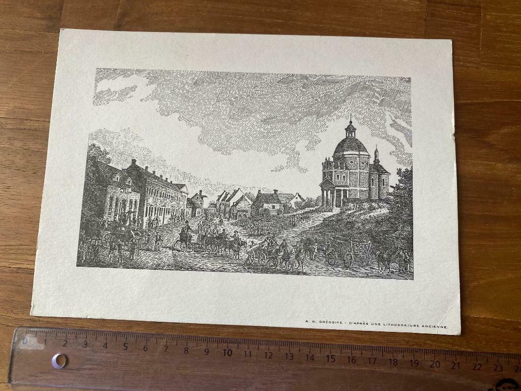 Vue de waterloo 1815, Verzamelen, Ophalen of Verzenden, Voor 1940, Gebruikt