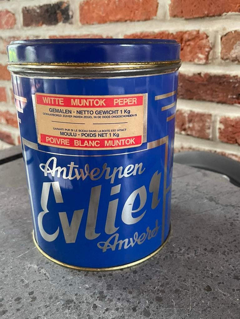 Vintage blik Muntok peper - Evlier, Envoi