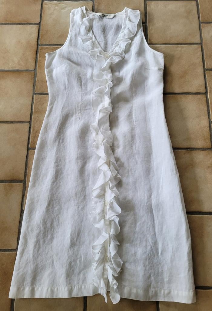 Magnifique tapis d'été en lin de la marque Scapa, 42 ans, co, Enlèvement ou Envoi, Taille 42/44 (L), Blanc