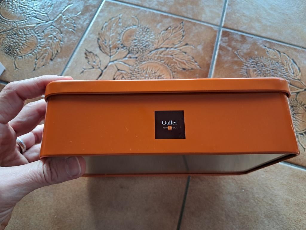 Oranje Galler-doos, Ophalen of Verzenden, Gebruikt