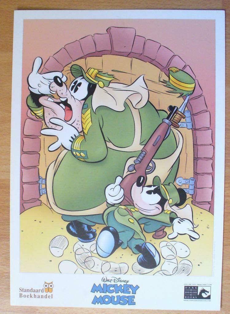 MICKEY MOUSE EX-LIBRIS MET BORIS BOEF, Verzamelen, Ophalen of Verzenden, Mickey Mouse, Zo goed als nieuw, Plaatje of Poster