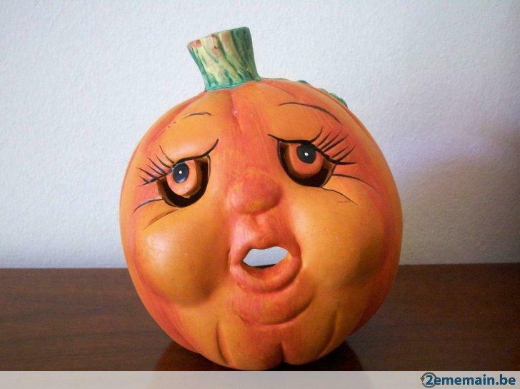 Terracotta pompoen voor kaars, Ophalen of Verzenden, Nieuw, Versiering