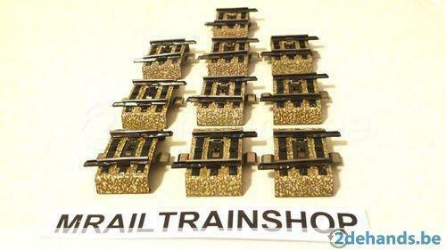 5110 Märklin HO - 10 x Rechte aanpasrails 2,25 cm, Analogique, Enlèvement ou Envoi, Courant alternatif, Rails
