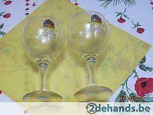 2 Leffe glazen, Huis en Inrichting, Ophalen of Verzenden, Gebruikt, Glas of Glazen