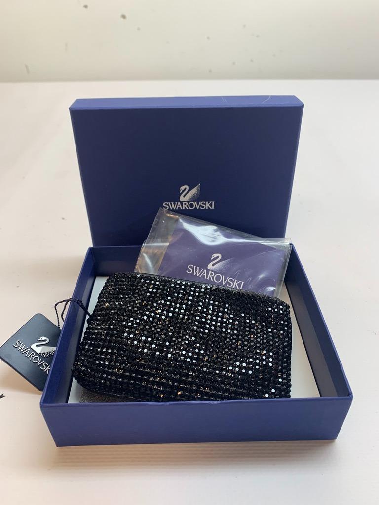 Swarovski Date Black Coin Purse, Handtassen en Accessoires, Tassen | Damestassen, Nieuw, Overige typen, Zwart, Ophalen of Verzenden