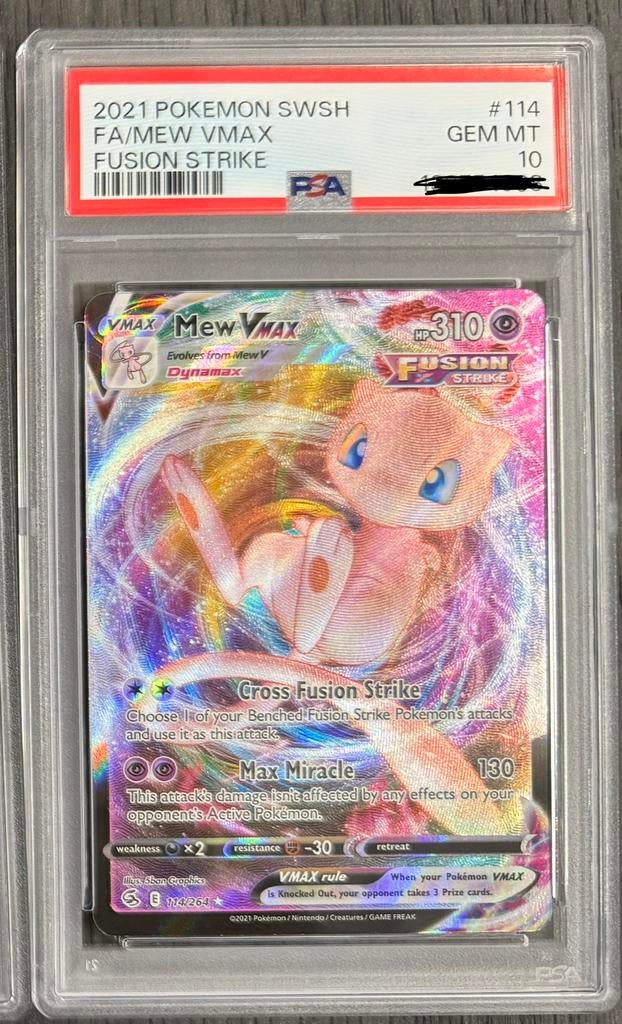 Mew vmax 114 gem mint 10, Ophalen of Verzenden, Zo goed als nieuw