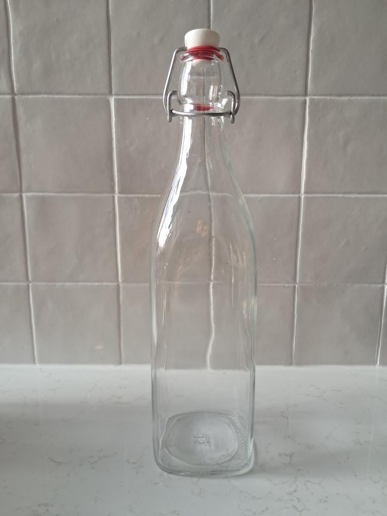 Beugelfles 1L, Ophalen of Verzenden, Gebruikt