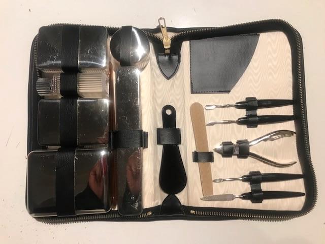 Reis tasje manucure en toilette, Ophalen of Verzenden, Zo goed als nieuw, Zwart, Heer of Dame