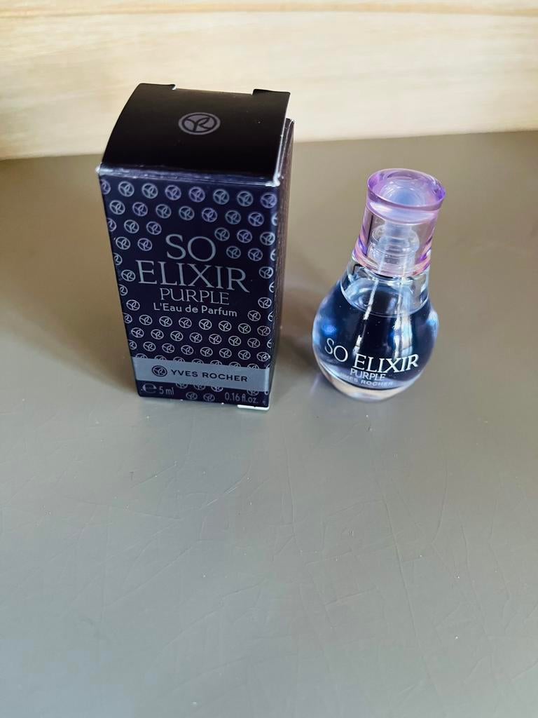 Yves Rocher So Elixir Purple mini parfum 5ml – met doosje, Verzamelen, Ophalen of Verzenden, Zo goed als nieuw, Miniatuur