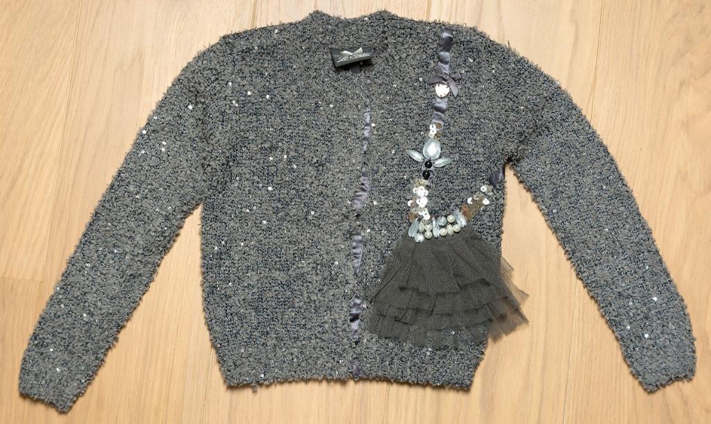 Feestelijke grijze cardigan Le Chic, maat 116, Gebruikt, Meisje, Le Chic, Trui of Vest