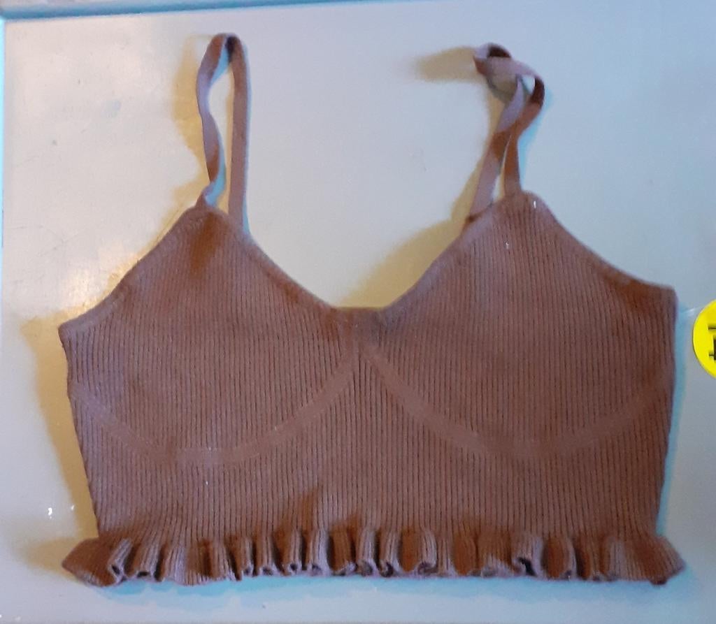 Crop top marron taille L, Ophalen of Verzenden