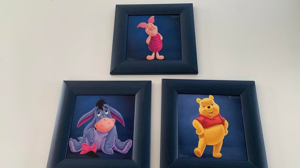 3 kaders  Winnie the Pooh, Ophalen of Verzenden, Gebruikt
