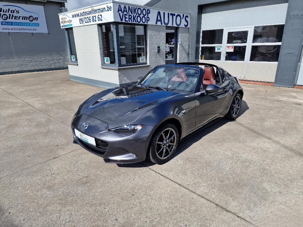 Mazda MX-5 RF 1.5i  LEDER BOSE CAMERA VERWARMDE STOEL, Autos, Mazda, Cuir, Argent ou Gris, Achat, Euro 6