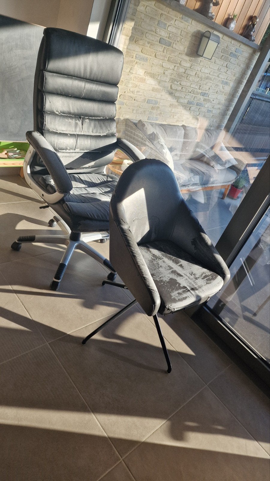 2 bureaustoelen gratis, Ophalen, Gebruikt, Zwart, Bureaustoel
