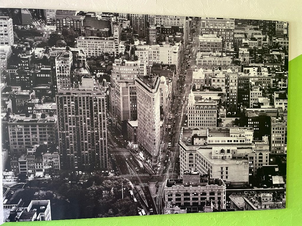 Grande toile IKEA PREMIÄR New York – Flatiron – 200 x 140 cm, Industriel, Comme neuf, Enlèvement, Panneau mural