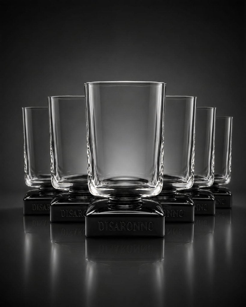 6 verres à liqueur Amaretto Di Saronno par Bormioli., Enlèvement