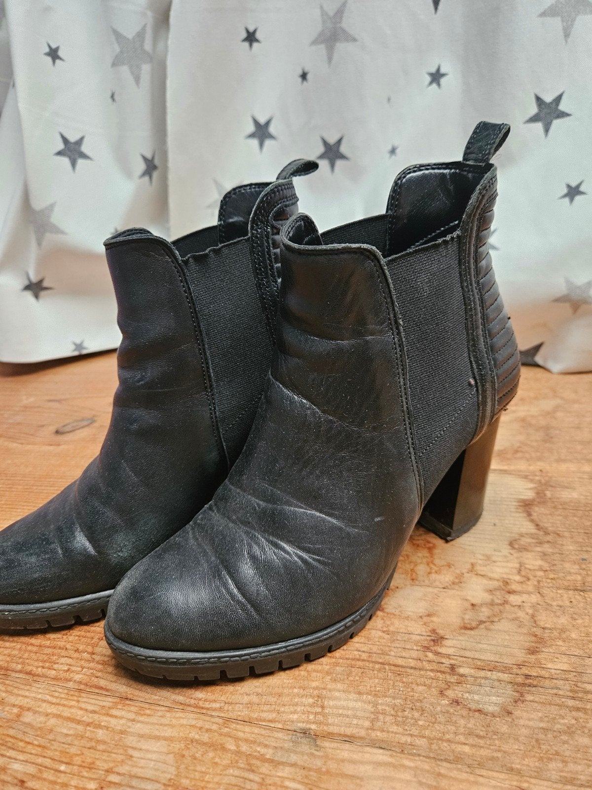 Booties met hakken, Kleding | Dames, Zwart, Lage of Enkellaarzen, Ophalen of Verzenden, Gedragen