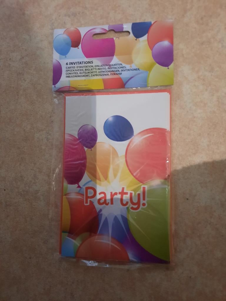 nieuw set uitnodigings kaarten " balonnen", Enlèvement ou Envoi, Neuf