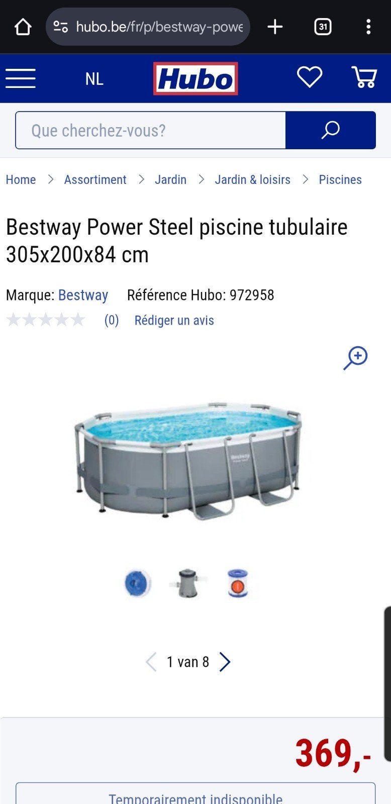 Piscine, Enlèvement