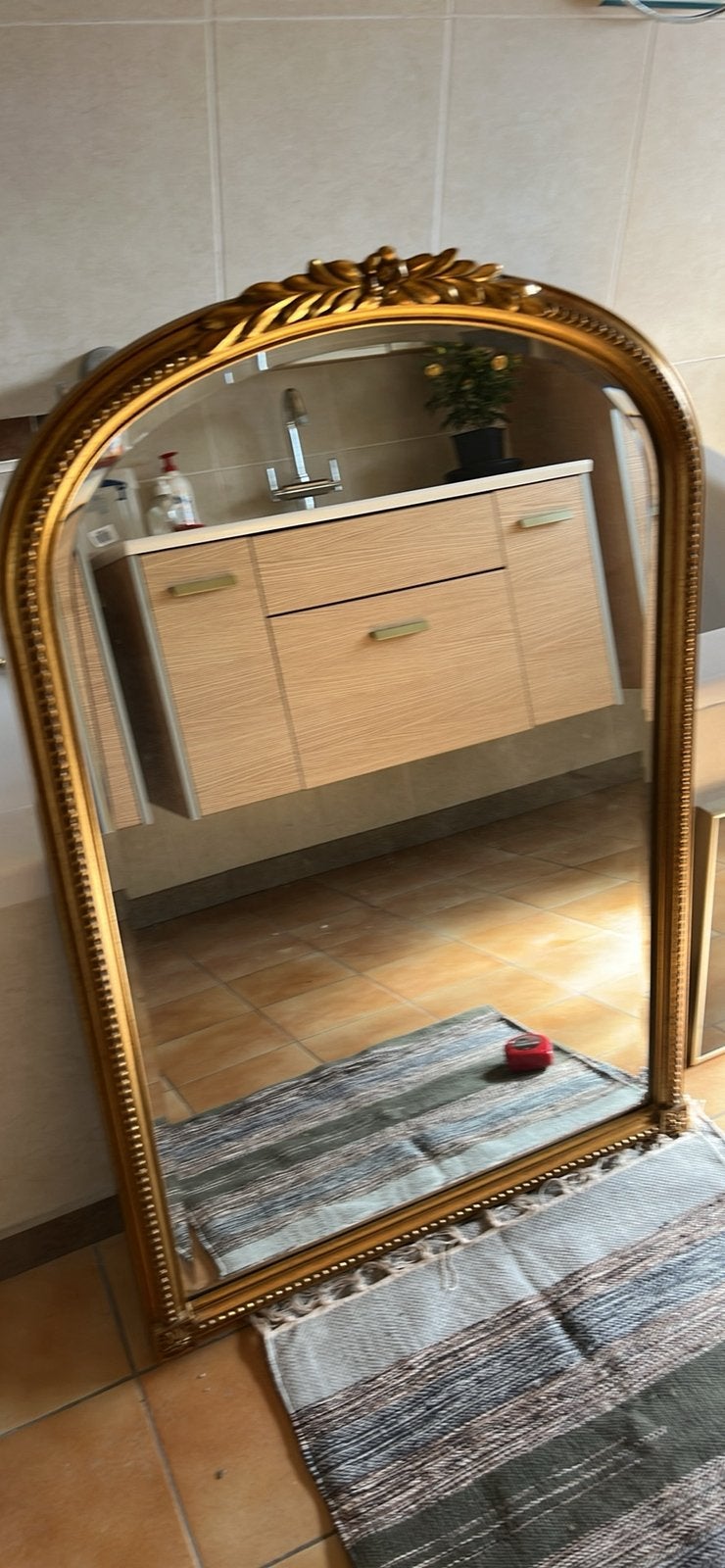 Grand miroir ancien, Antiquités & Art, Enlèvement