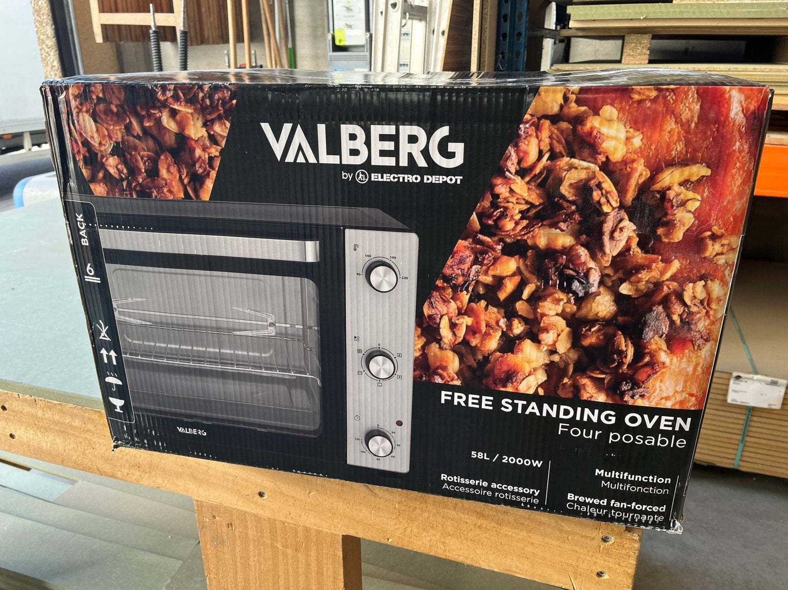 Vrijstaande oven (kip aan spit) TE KOOP/NIEUW!!, Ophalen, Zo goed als nieuw, Oven
