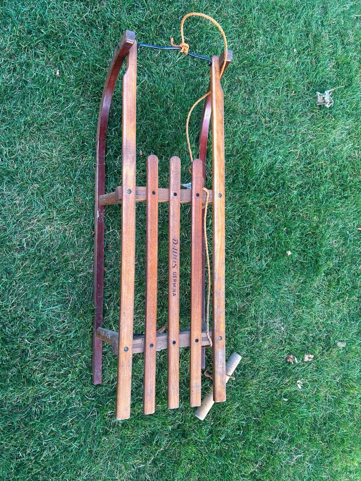 Vintage houten slee Davos Germina, Ophalen, Zo goed als nieuw
