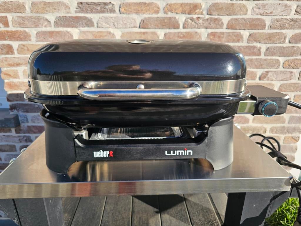 Elektrische bbq Lumin  compact Weber zwart, Tuin en Terras, Ophalen, Gebruikt, Weber