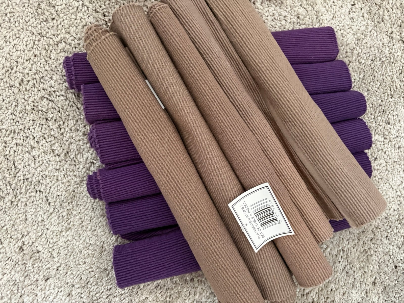 Sets de table en tissu, Enlèvement, Comme neuf, Beige
