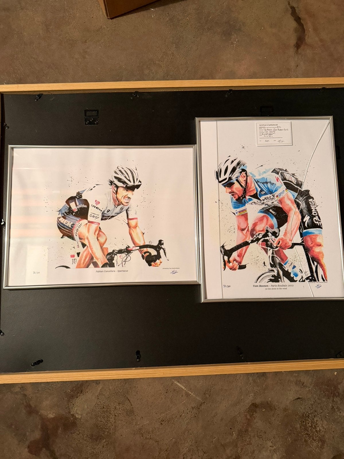Yvan Courtet - Tom Boonen, Fabien Cancelara, Marco Pantani, Antiek en Kunst, Ophalen of Verzenden